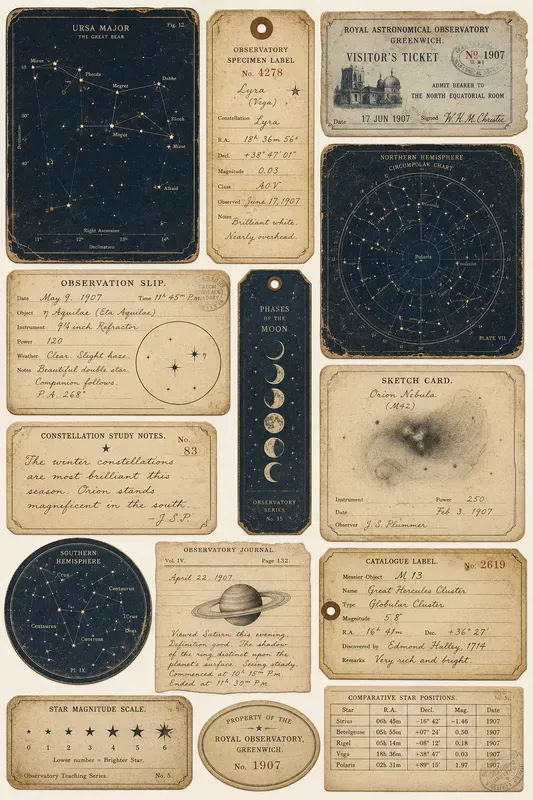 Vintage Observatory Ephemera Generator