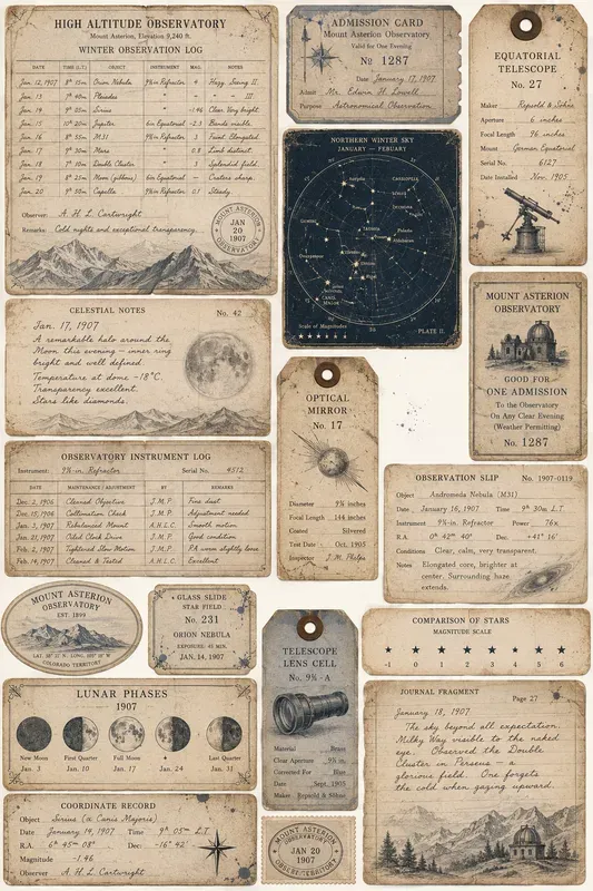 Vintage Observatory Ephemera Generator