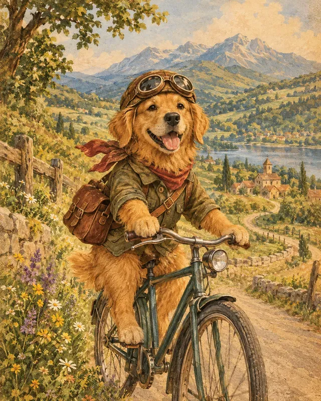 Vintage Pet Adventure Illustrators