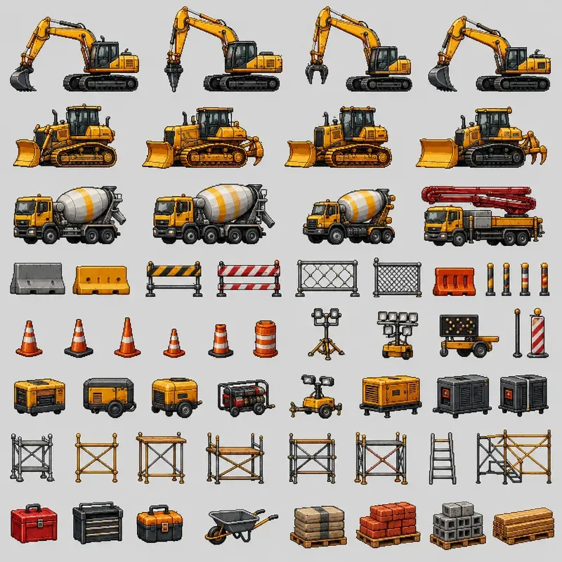 2D Pixel Art Gta Asset Packs