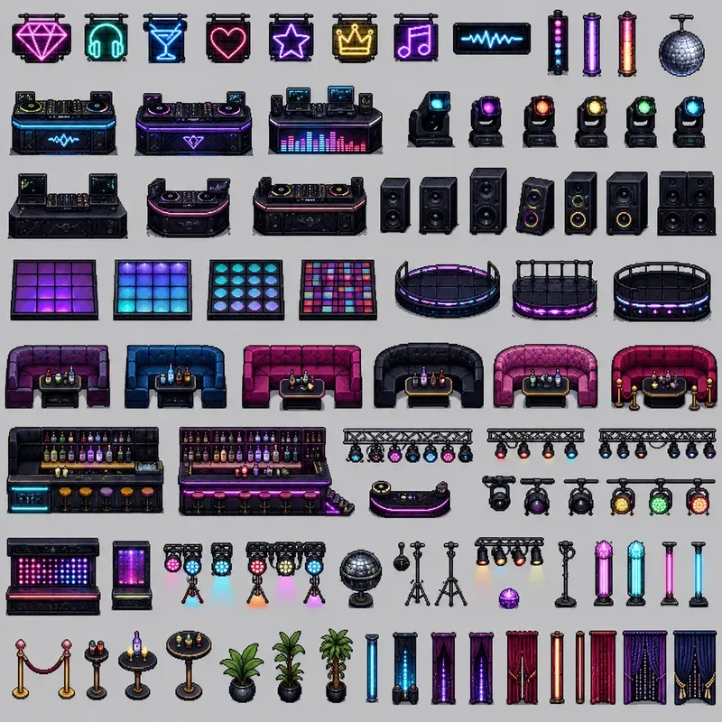 2D Pixel Art Gta Asset Packs