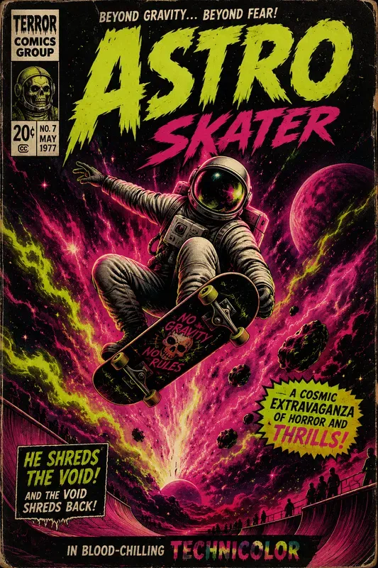 Neon Cosmic Horror Poster Makers