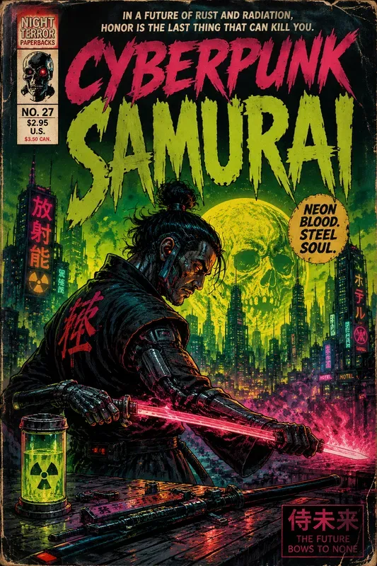 Neon Cosmic Horror Poster Makers