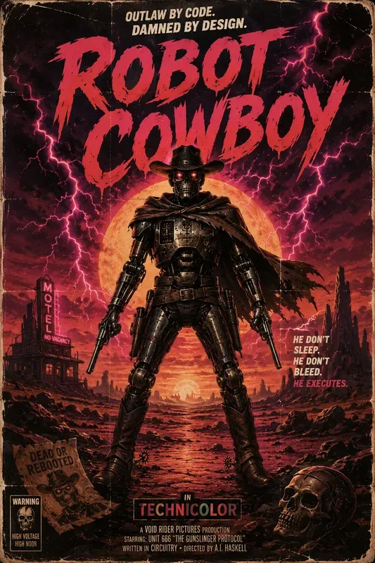Neon Cosmic Horror Poster Makers