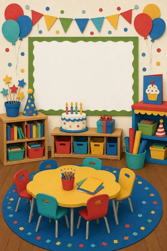 Themed Classroom Scene Illustrations
