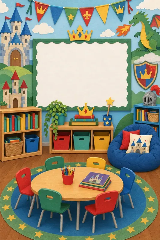 Themed Classroom Scene Illustrations