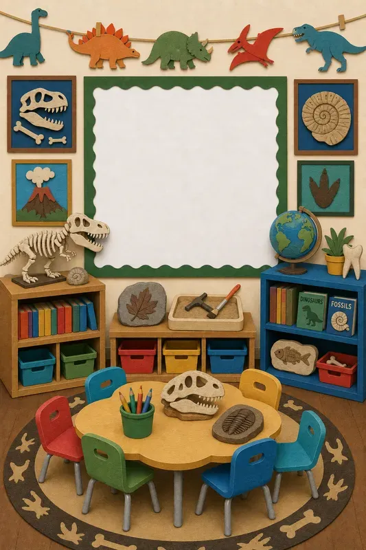 Themed Classroom Scene Illustrations