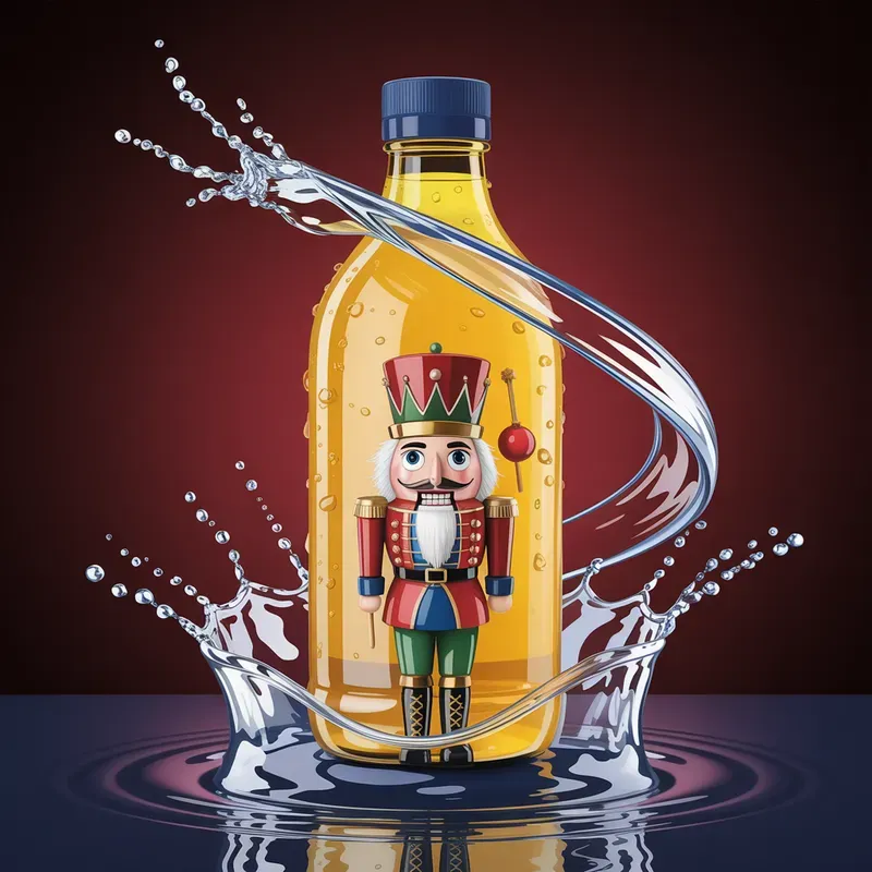 Festive Drink Bottles With Christmas Charms