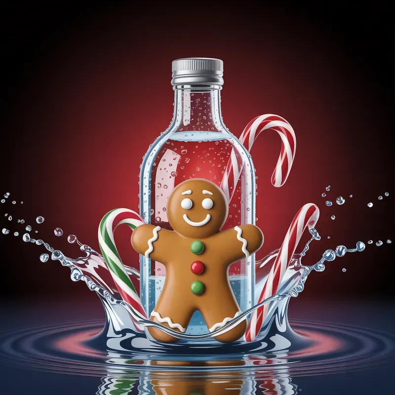 Festive Drink Bottles With Christmas Charms