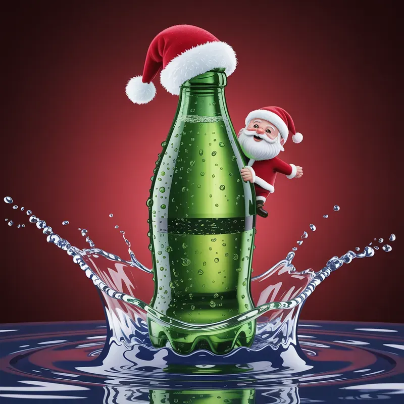 Festive Drink Bottles With Christmas Charms