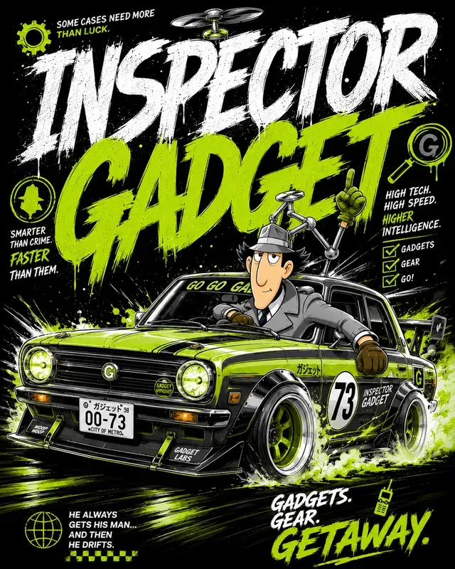 Streetwear Cartoon Drift Legends
