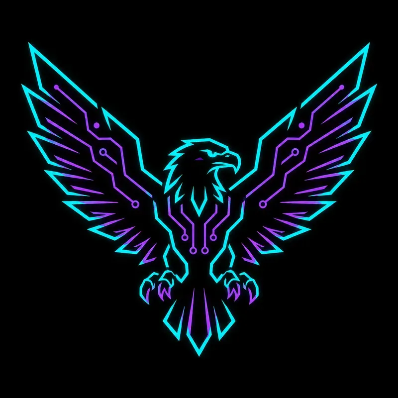Minimalist Cyberpunk Neon Animal Logos