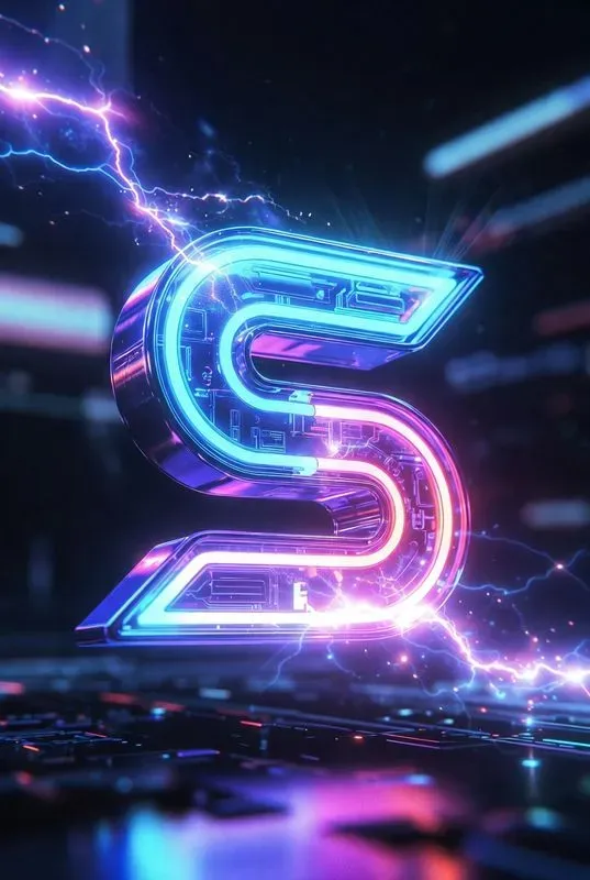 Neon Energy Logo Generator 8K