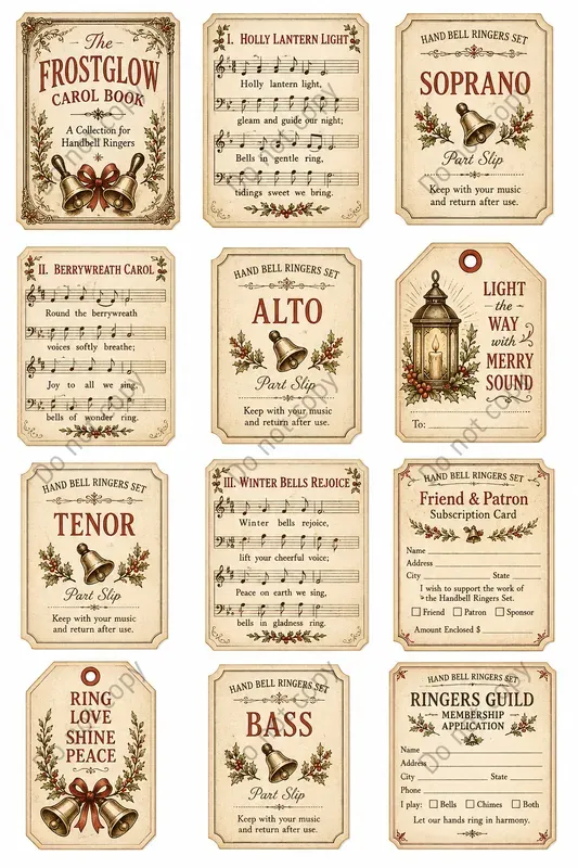 Carol Songbook Cutout Sheets
