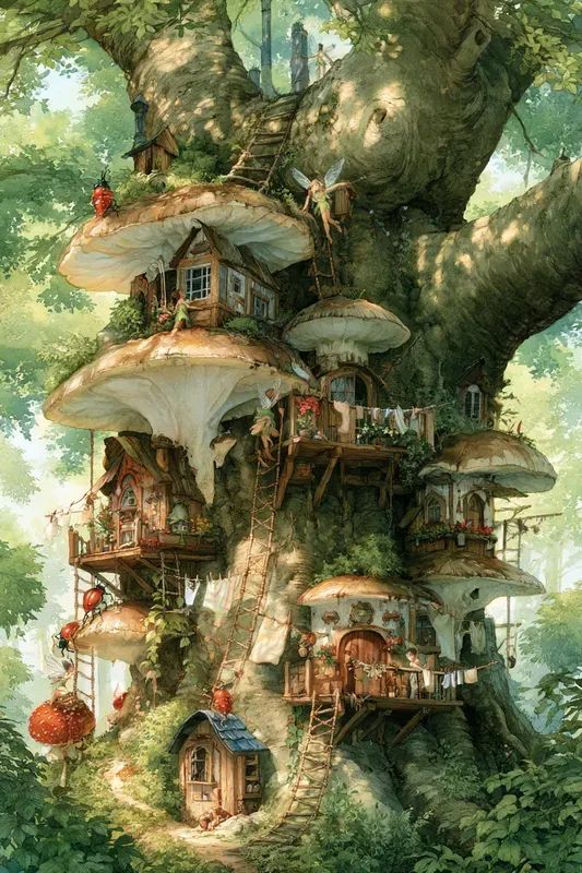 Mushroom House Art Generator
