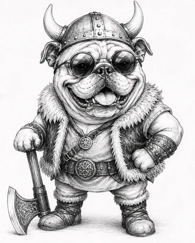 Pencil Sketch Animal Characters