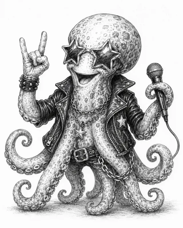 Pencil Sketch Animal Characters