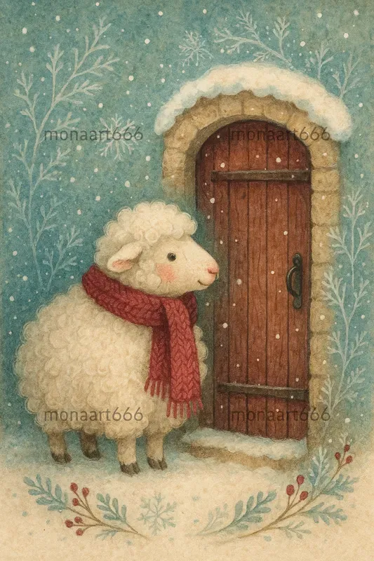 Whimsical Winter Folklore Illustrations