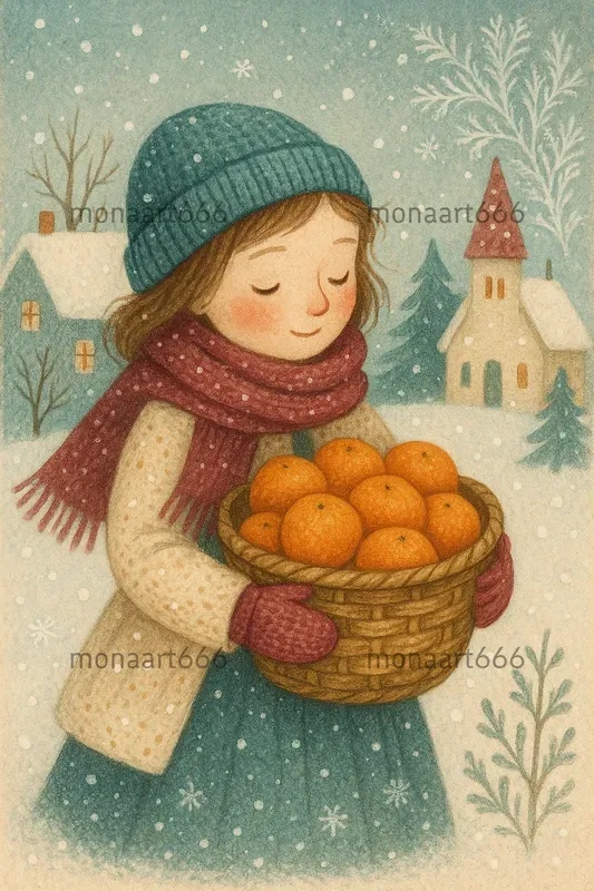 Whimsical Winter Folklore Illustrations