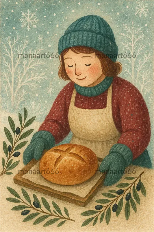 Whimsical Winter Folklore Illustrations