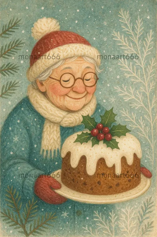 Whimsical Winter Folklore Illustrations