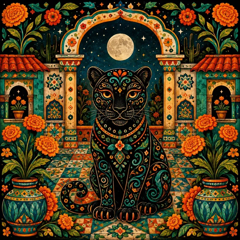 Mexican Folk Art Skull Characters
