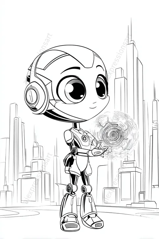 Cute Anime Coloring Book Characters