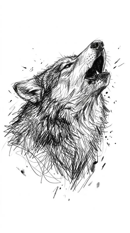 Gestural Ink Animal Portraits