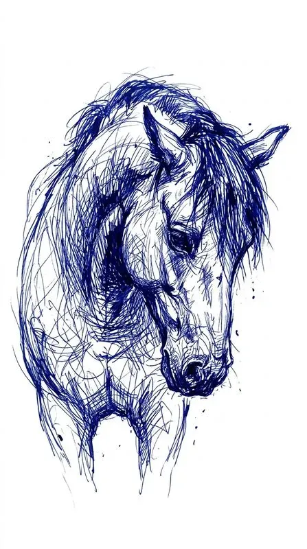 Gestural Ink Animal Portraits