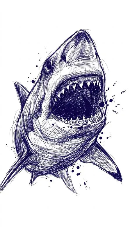 Gestural Ink Animal Portraits
