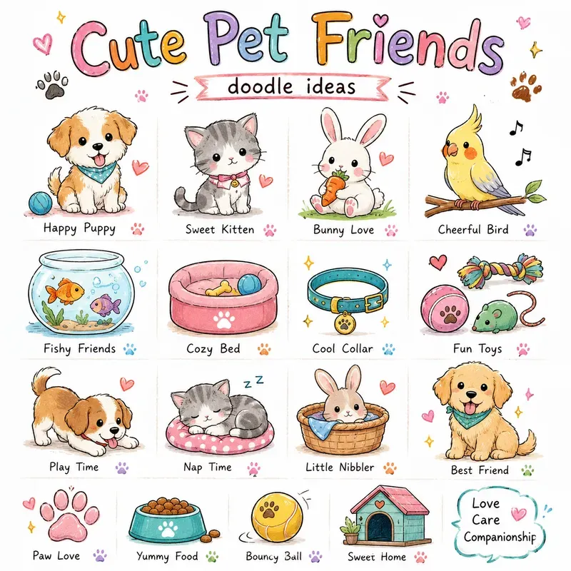 Cute Kawaii Doodle Ideas Packs