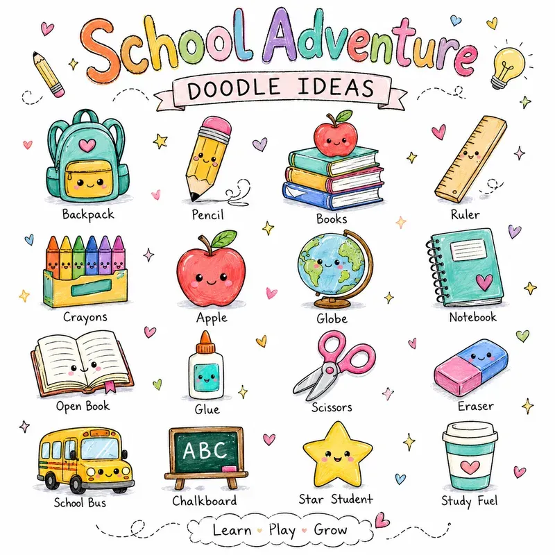 Cute Kawaii Doodle Ideas Packs