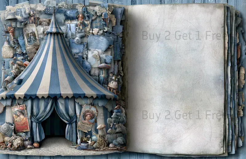 Icy Harlequin Double Pages