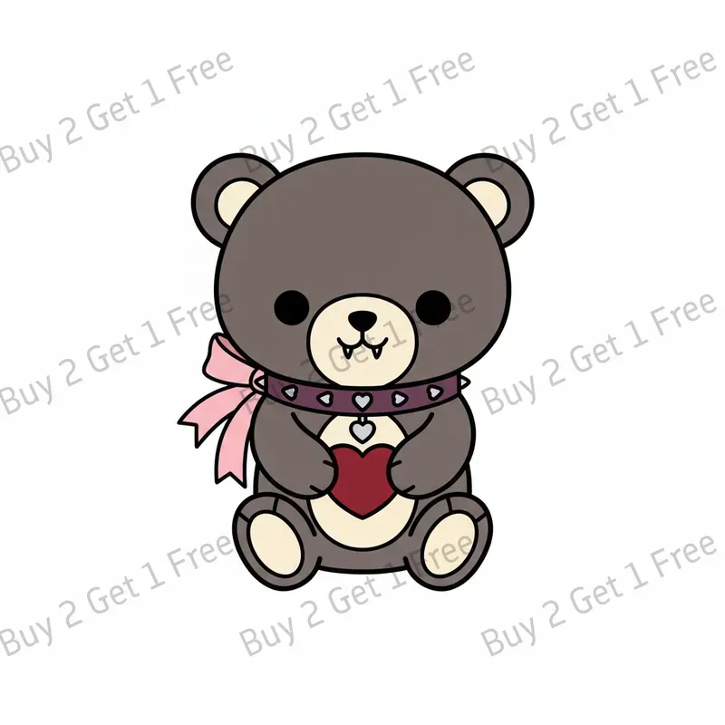 Gothic Kawaii Valentine Clipart