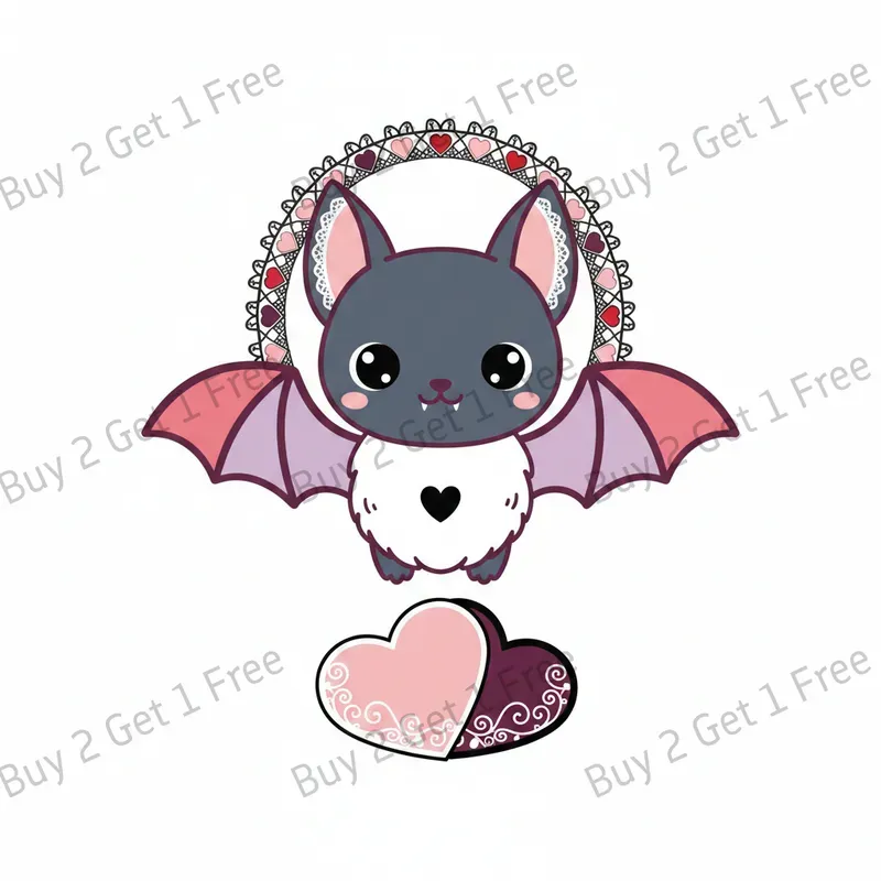 Gothic Kawaii Valentine Clipart