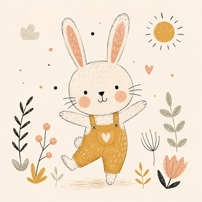 Cute Minimalist Line Art