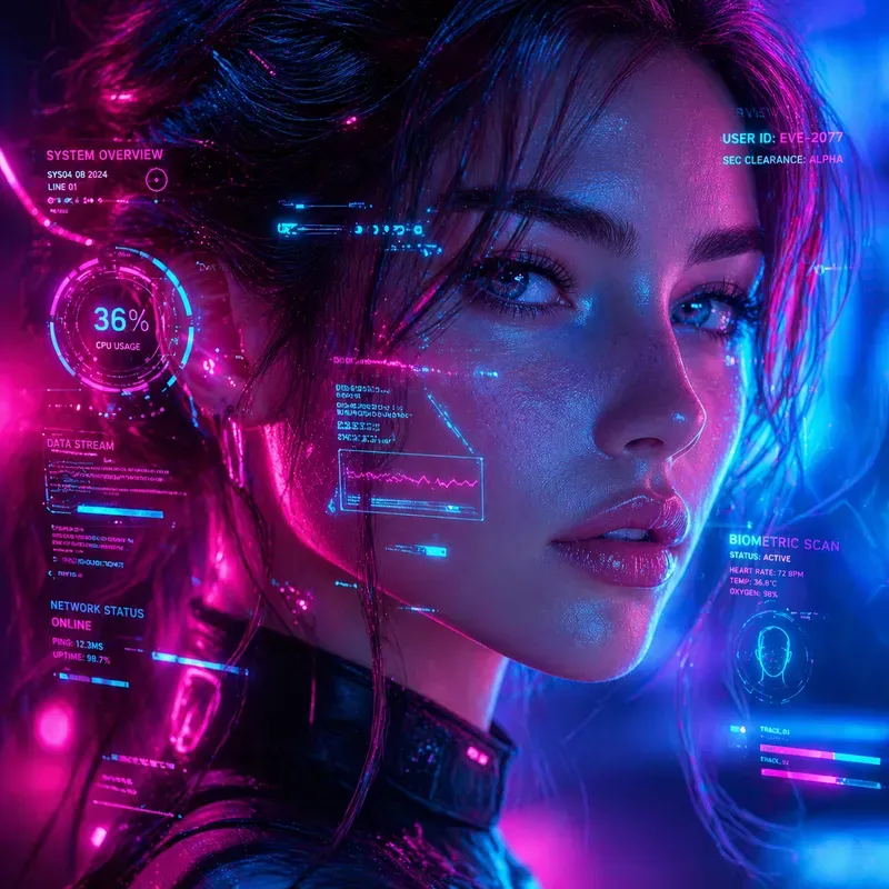 Cyberpunk Neon Portraits