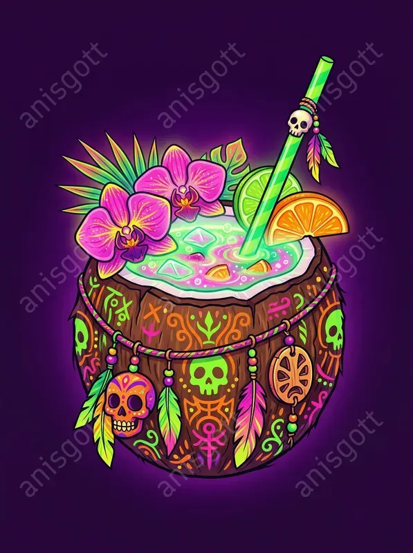 Neon Jungle Voodoo Tshirt Designs