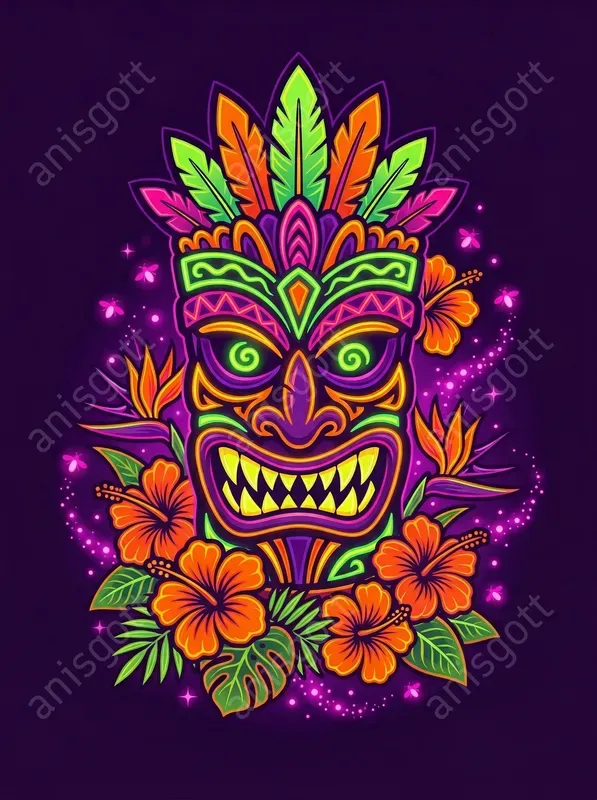 Neon Jungle Voodoo Tshirt Designs