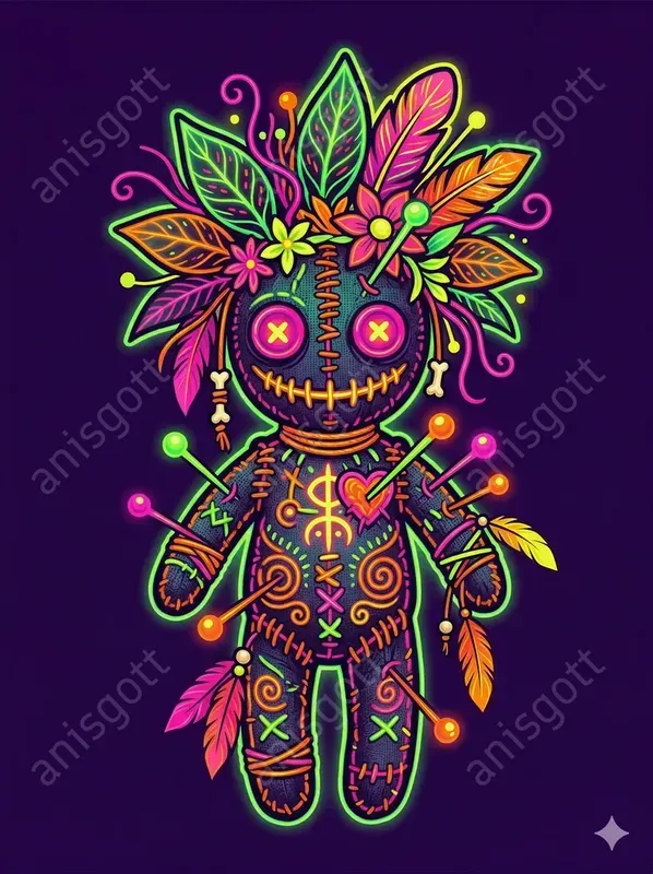 Neon Jungle Voodoo Tshirt Designs