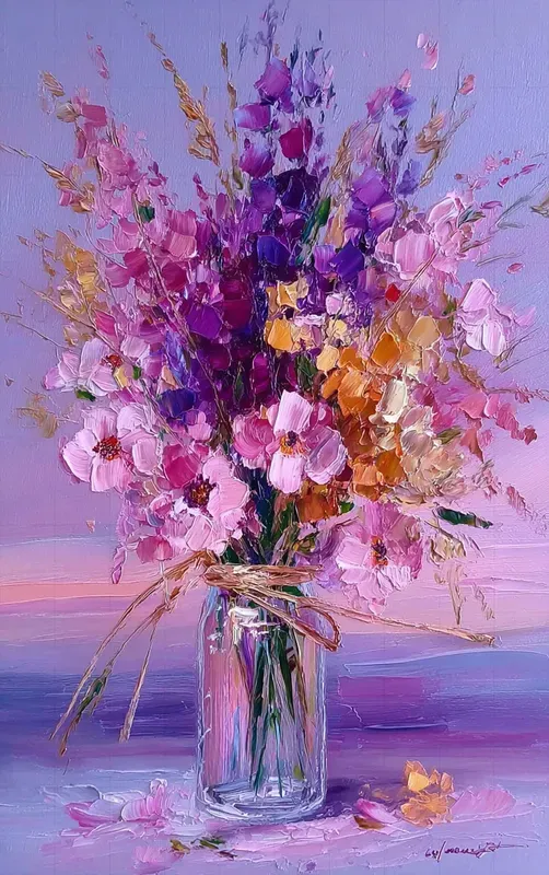 Classic Pastel Still Life Oil Paintings