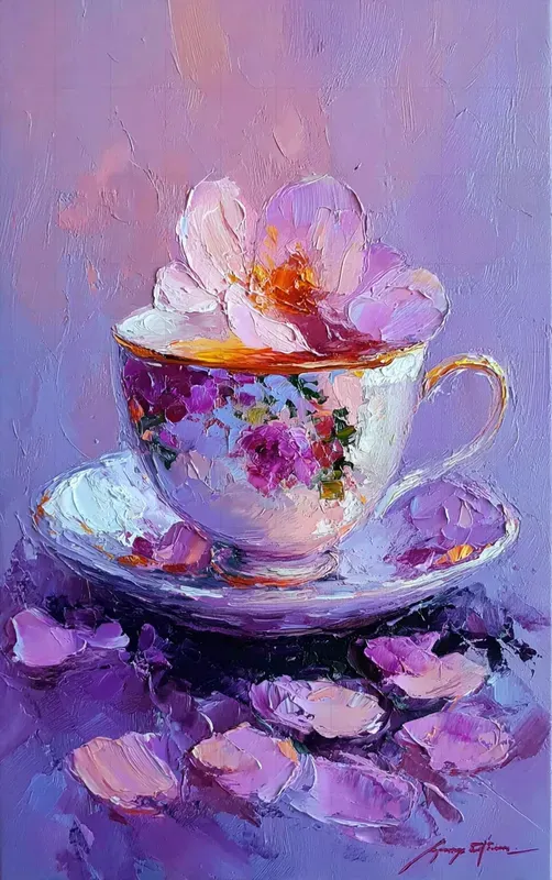 Classic Pastel Still Life Oil Paintings
