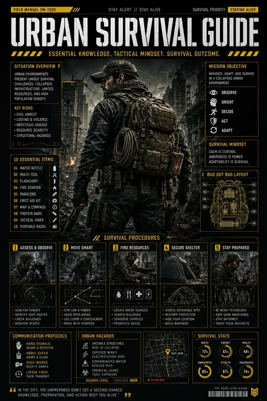 Tactical Black Infographic Posters