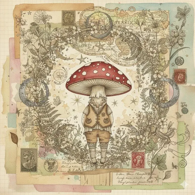 Dreamy Surreal Junk Journal Collage Art