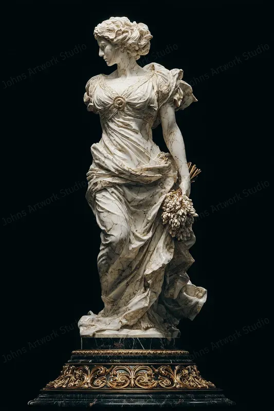 Ultra Classical 3D Marble Gods