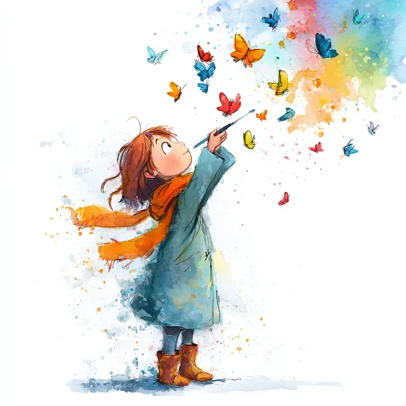 Cute Whimsical Child Illustrations