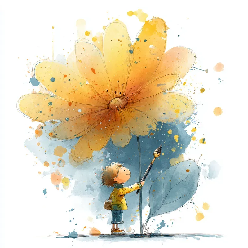 Cute Whimsical Child Illustrations