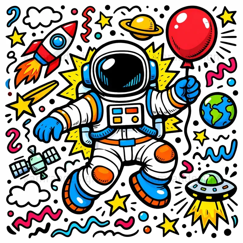 Playful Pop Art Doodle Illustrations