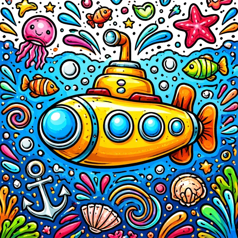Playful Pop Art Doodle Illustrations