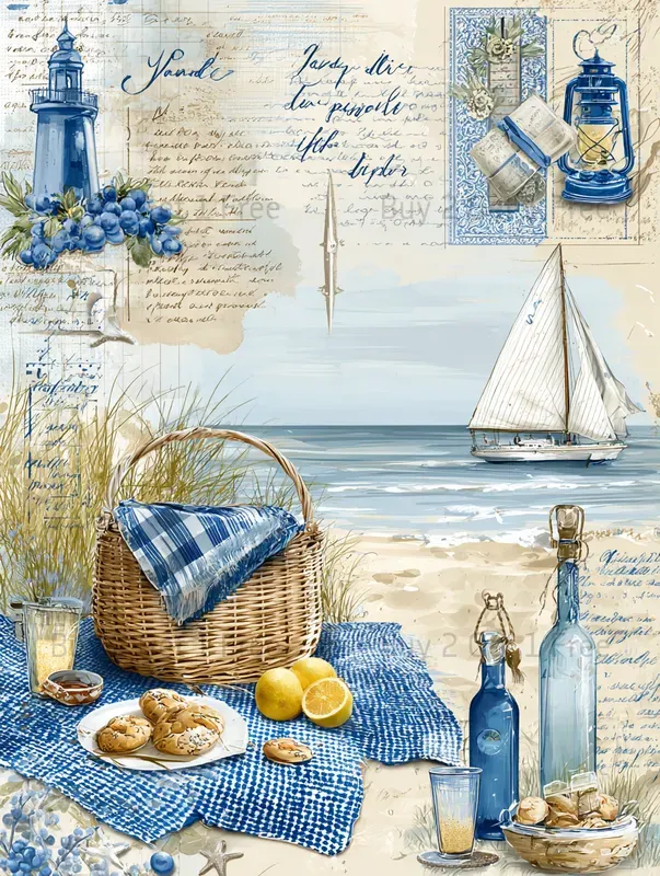 Spring Vacation Scrapbook Papers